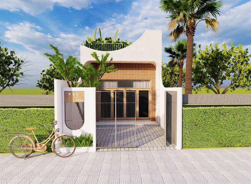 Công ty Tư vấn và Kiểm định xây dựng Tân Hưng. Thiết kế nhà ống 1 tầng 6x20m hạnh phúc nép sau sự giản đơn